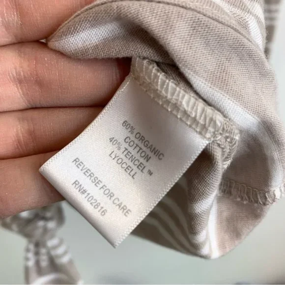 Garnet Hill Knotted Long-Sleeve Tee Dove Stripe - Picture 7 of 10